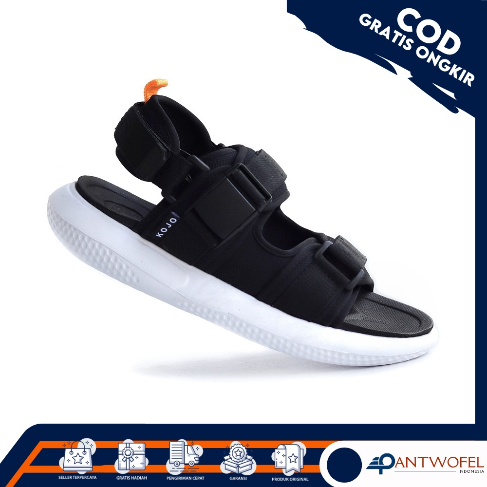 PTW X AKRA - Sendal Slide Kasual Unisex Pria Wanita Slip On Ukuran 39 - 43 Warna Hitam - Sandal Selop Velcro Casual Cewek Cowok Santai Anti Slip/Anti Licin Hangout Nikahan Lamaran Undangan Kondangan Fladeo