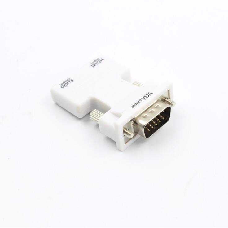 Adapter Converter HDMI Female to VGA Male 1080P Audio Port Adaptor Multifungsi Plug Audio Pengantar Suara Berkualitas