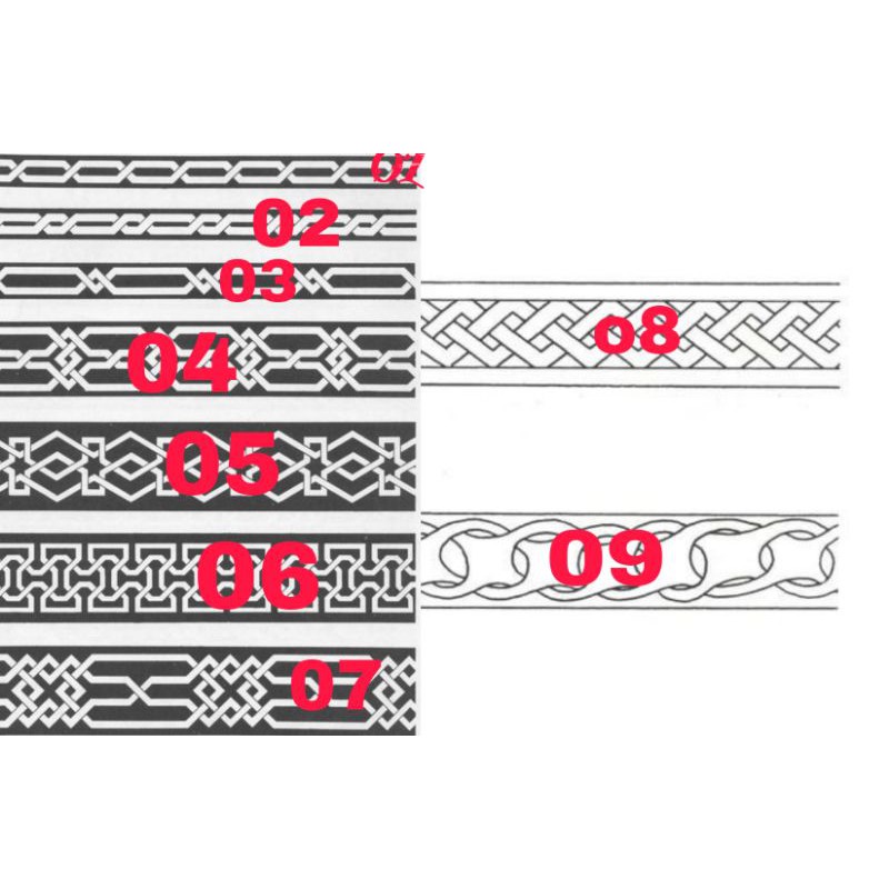 

mal/setencil motif lis