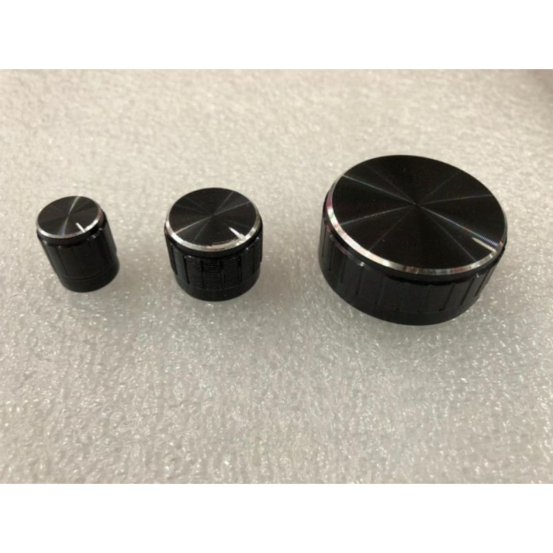 Knop Potensio Alumunium Hitam 40mm