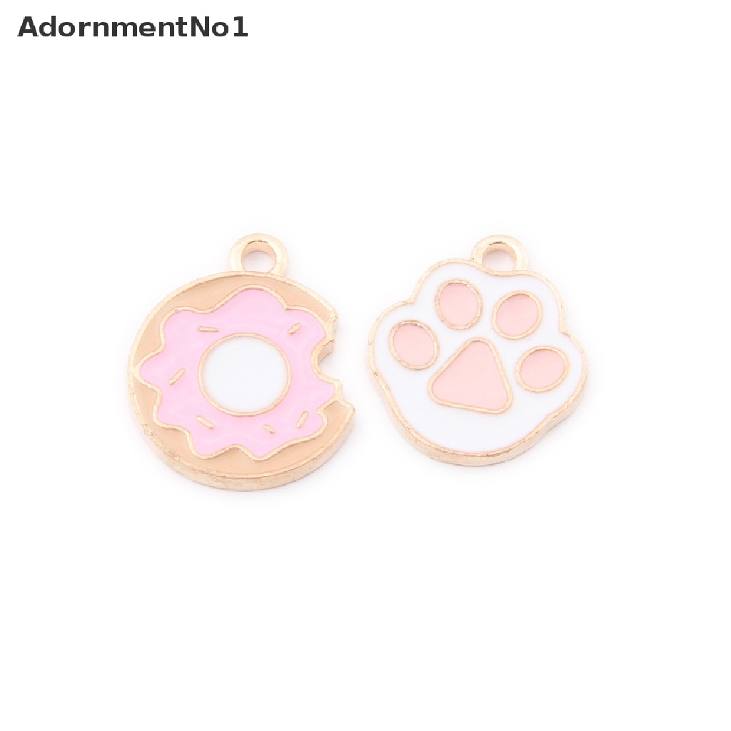 (AdornmentNo1) 10pcs / lot Liontin Enamel Bentuk Telapak Kaki Anjing Bahan Zinc Alloy Untuk DIY Perhiasan Charms