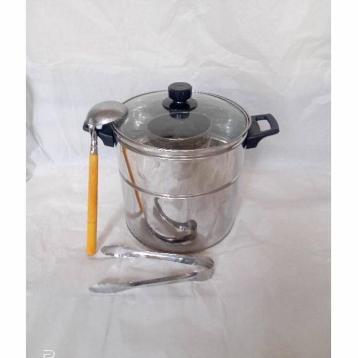 paket lengkap dandang bakso tutup kaca uk26cm