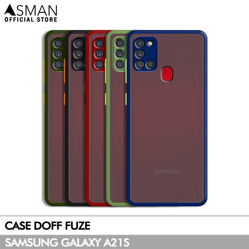 Asman Case Samsung Galaxy A21s Doff Fuze Premium Shield Protector