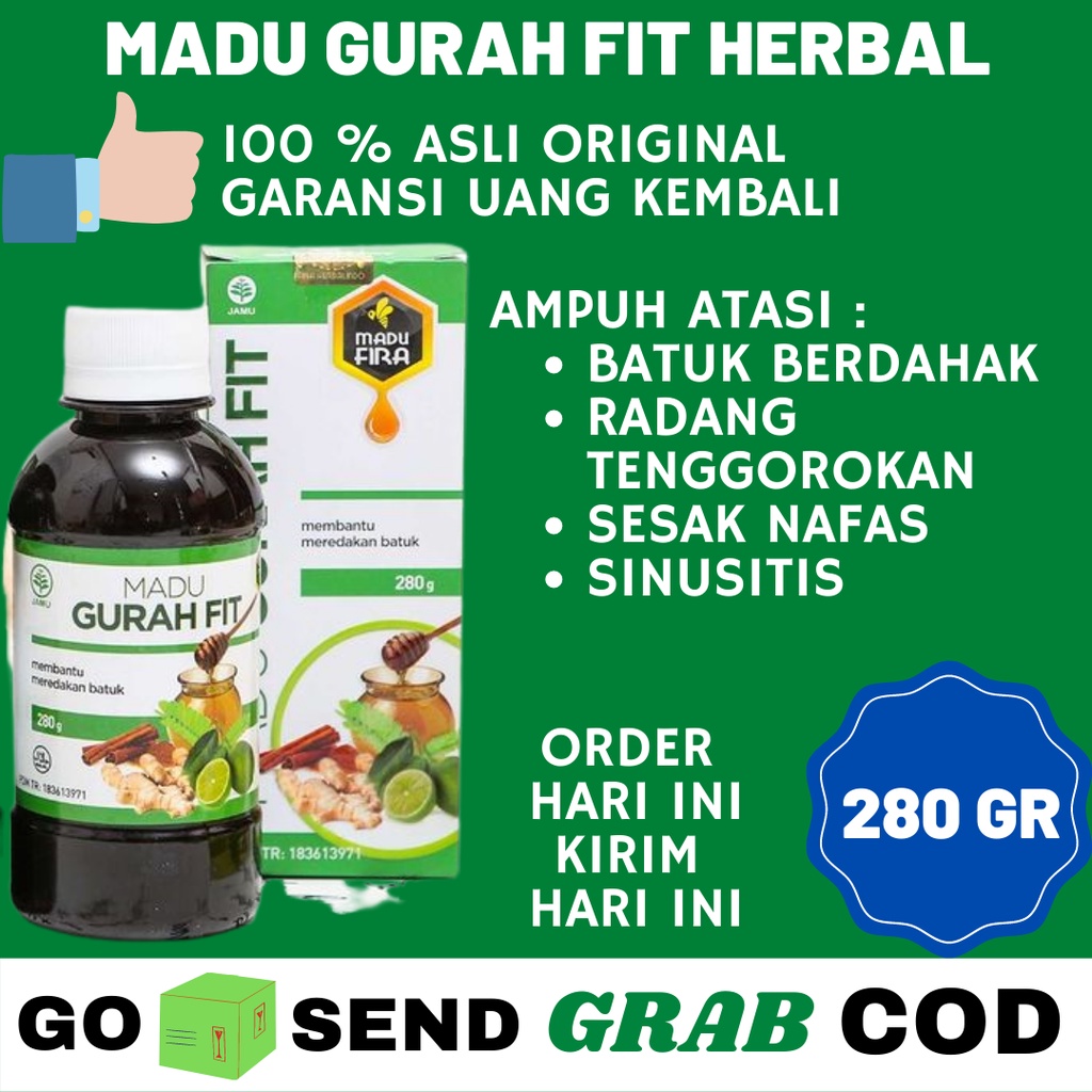 Jual Madu Gurah Fit Vit Gurafit Asli Ori Original Obat Herbal Flu Pilek Batuk Berdahak Kering 7014