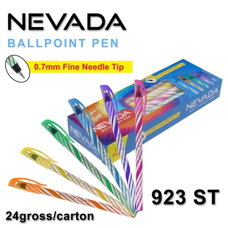 Pulpen 12pcs/1 Lusin NEVADA HITAM BALPOIN LILIN/ULIR 923 ST PENA /PEN/BOLPEN COLOR UNIK-1