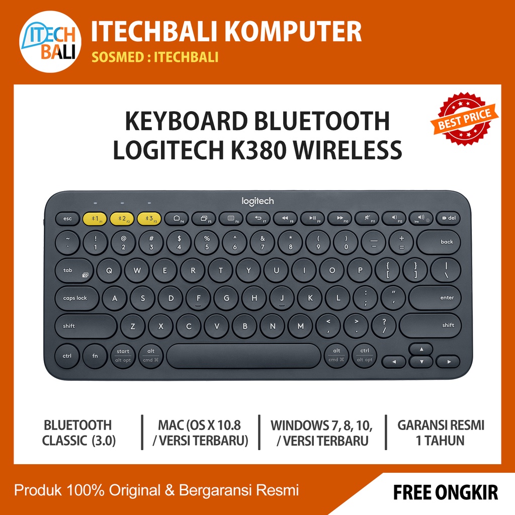 Logitech K380 Wireless Bluetooth Keyboard