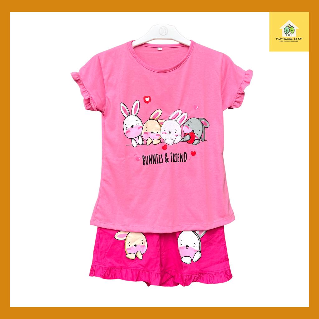 Play House Baju Setelan Celana Fashion Anak Perempuan Umur 3-12 Tahun