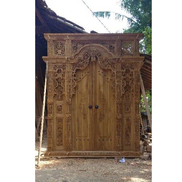Pintu gebyok ukir jati Jepara termurah terlaris produk berkualitas. Asli jepara