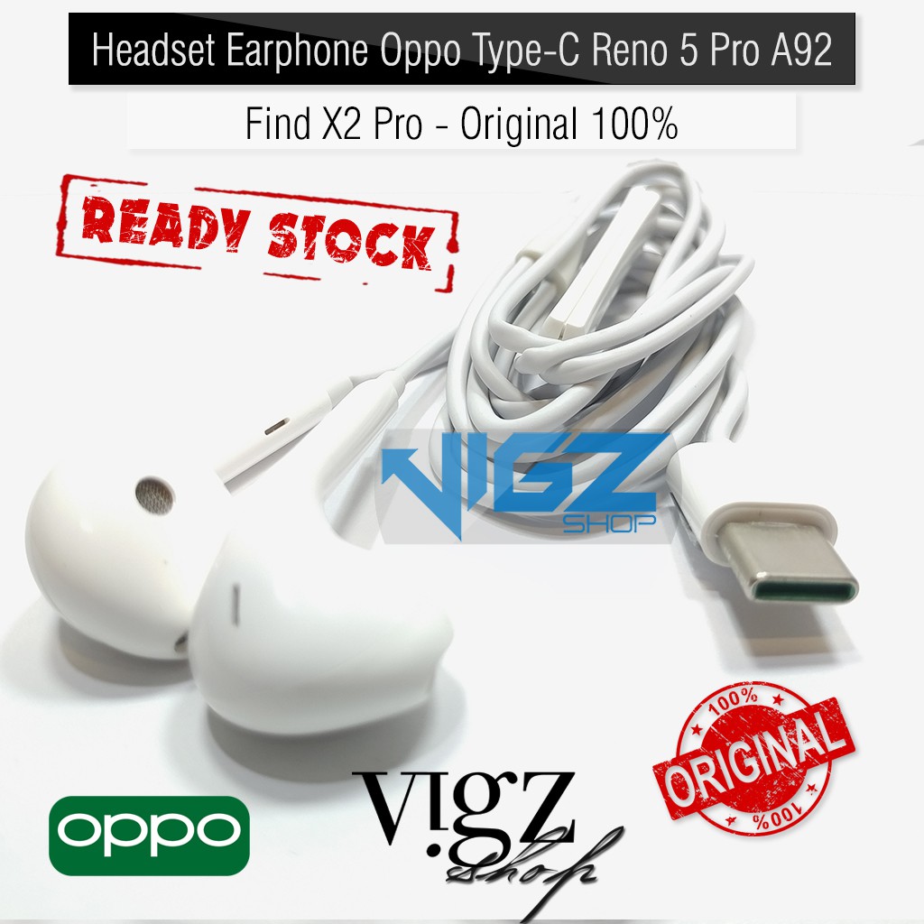 Handsfree Earphone Oppo Type C Reno6 Pro 5G / Reno6 5G / Reno7 Pro 5G / Reno8 / Reno8 Pro / Reno8 T 5G / Find X3 Pro / Find X / Find X2 / Find X2 Pro Original 100%