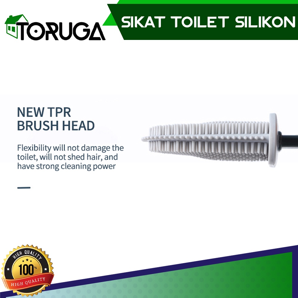 Brush Sikat WC Toilet Simple Silikon Fleksibel Pembersih Kamar Mandi Anti Bakteri