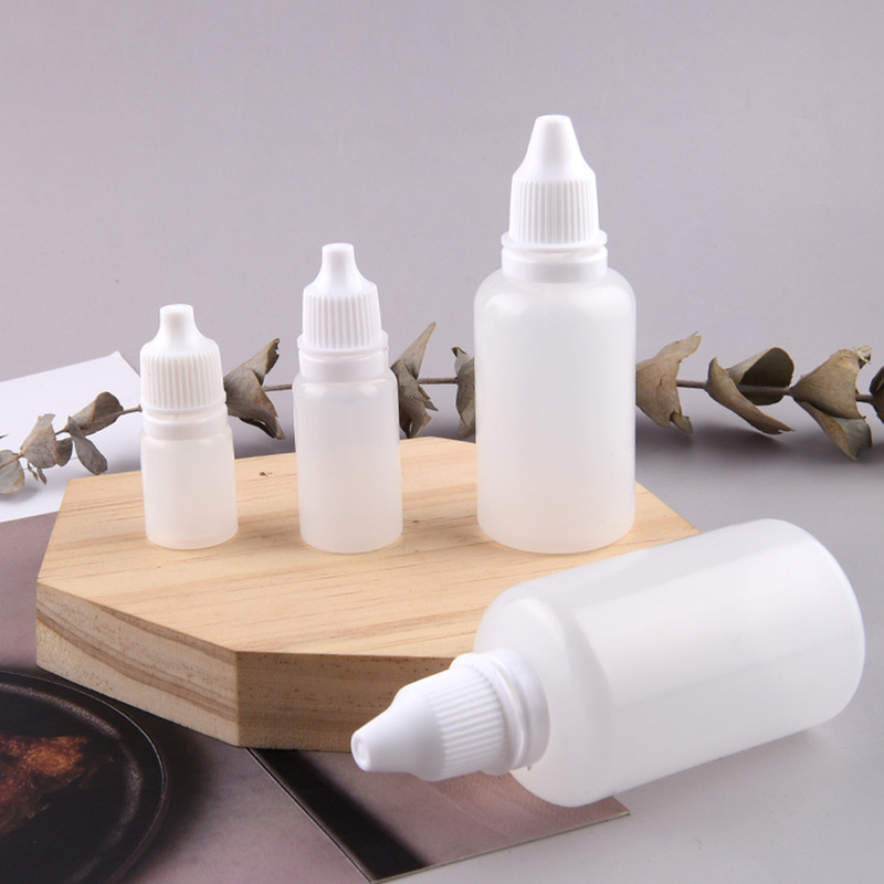 1pc Botol Plastik PE Kosong 5Ml - 100Ml Dengan Tutup Ulir Untuk Lem Cair / Minyak