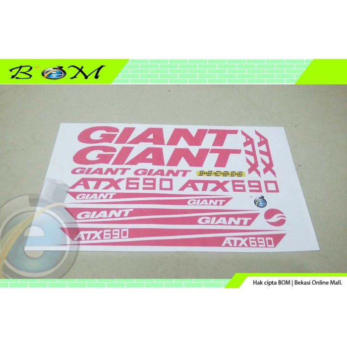 striping stiker decal transparan sepeda giant atx690 fullset ungu