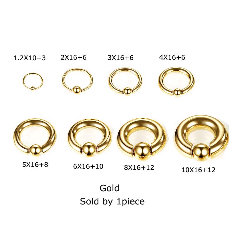 1pc Anting Tindik Hidung / Puting Bahan Stainless Steel Warna Hitam / Gold / Silver