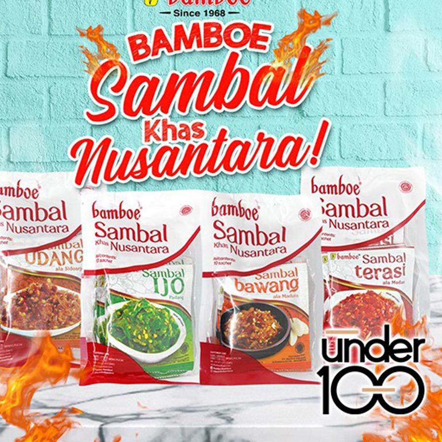 

Promo Terbatas⛄ ❤ Under100 ❤ Bamboe Sambal Khas Nusantara | Sambal Terasi | Ijo | udang isi 10 sachet HALAL #Shopeehaul
