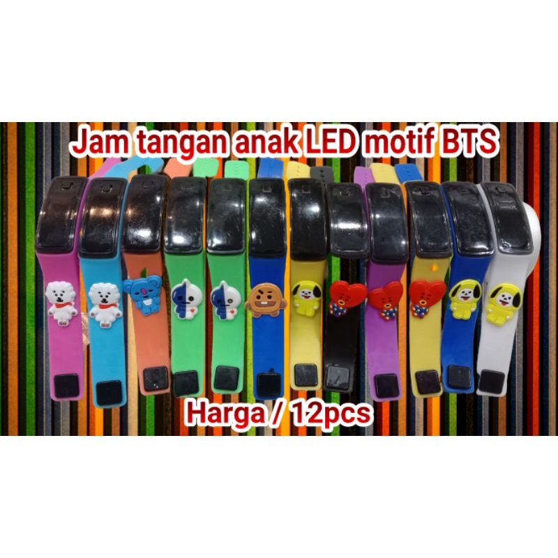 JAM TANGAN NONLED ANAK ANAK MOTIF KARTUN. harga /12pcs