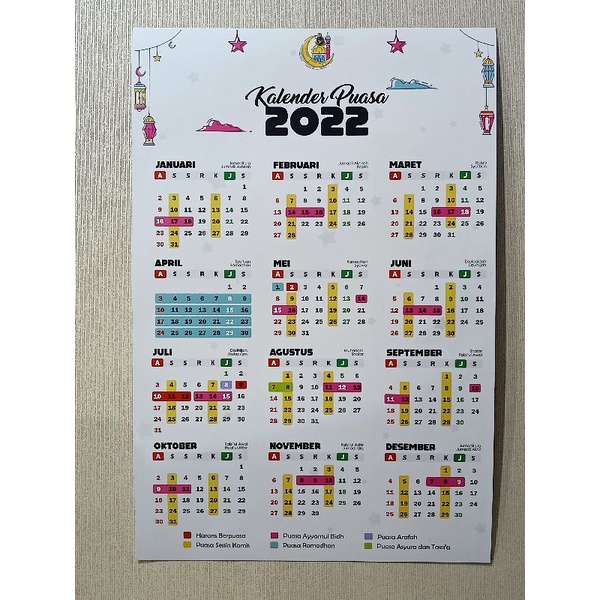 

kalender Custom 2022, Kalender dinding 1 lembar