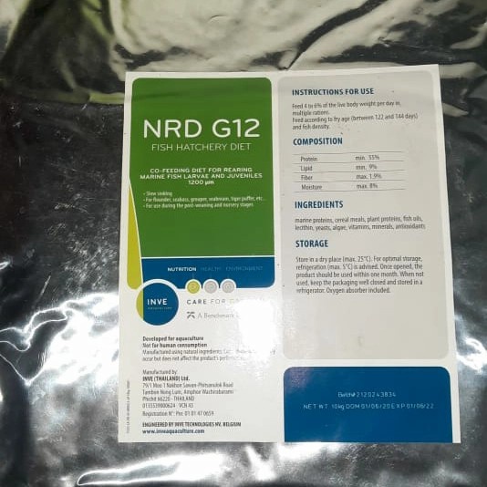 PELET NRD G12 500GRAM PAKAN IKAN NRD G12 1200 MIKRON PELET IKAN