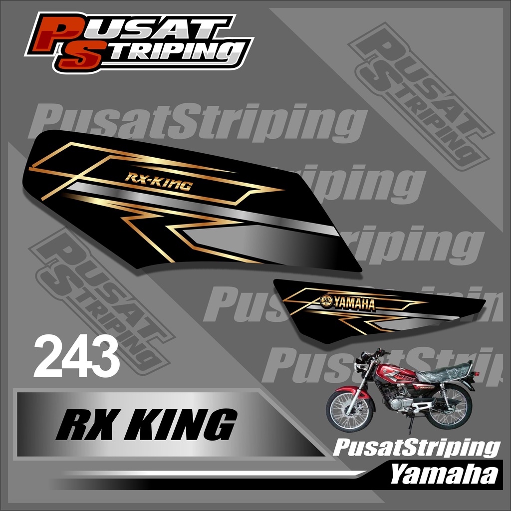 243-Striping RX King - Sticker Stiker Variasi Lis Motor RX King Motif Racing Semi Full
