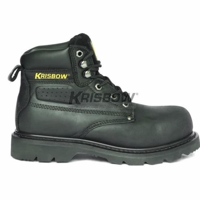 Safety Shoes Krisbow Vulcan Black 6Inch/ Sepatu Safety Vulcan Krisbow Bubleshop157