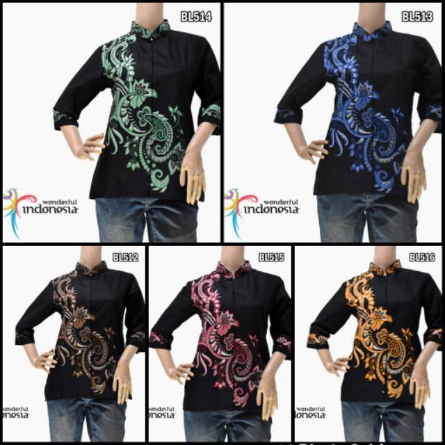 Blus Batik Wanita Batik Pekalongan super