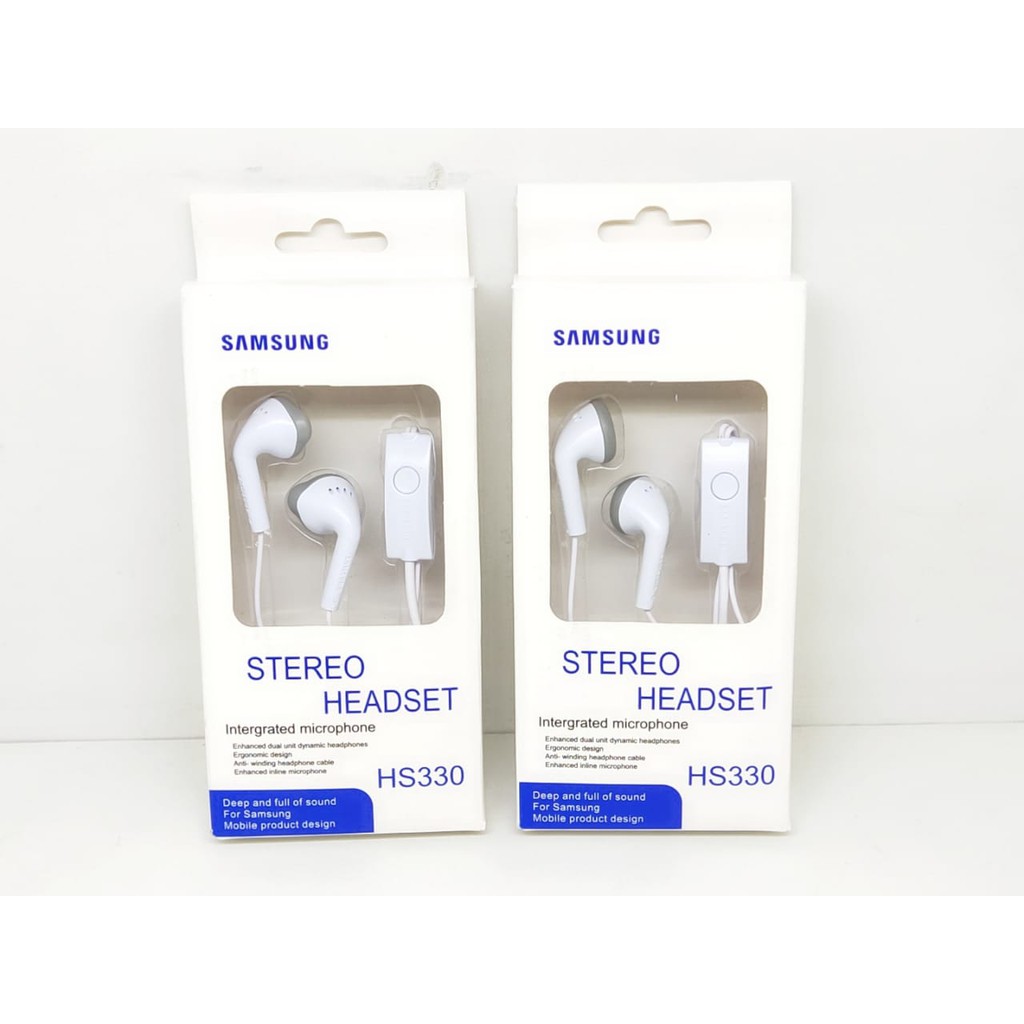 HS330 Headset Samsung Stereo Jack 3.5mm Deep &amp; Full of Sound Handsfree Kabel Ergonomic