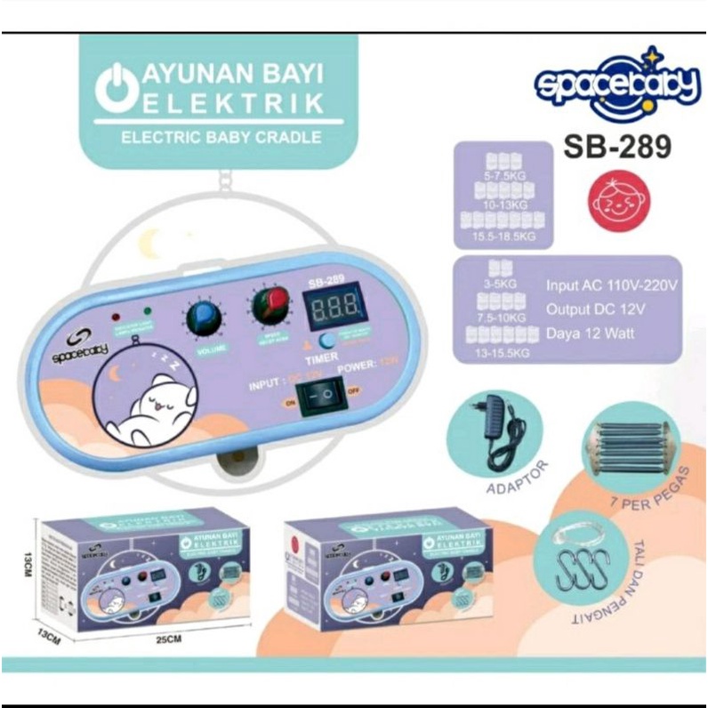 Spacebaby mesin ayunan elektrik SB-289 / Mesin ayunan bayi Spacebaby SB-289