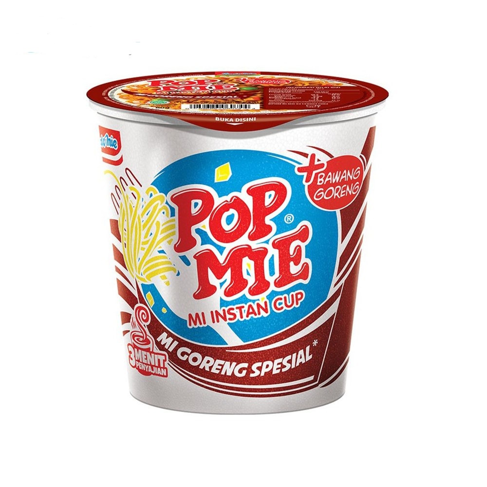 POP MIE GORENG SPECIAL MI INSTAN CUP +BAWANG GORENG 80GR SATUAN