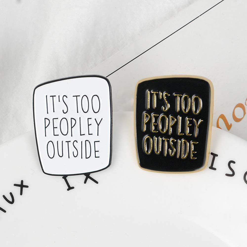 Needway   Bros Lucu Hadiah Lucu Untuk Aksesoris Perhiasan Anak Kerah Bros Introvert Kerah Pin Enamel Pin