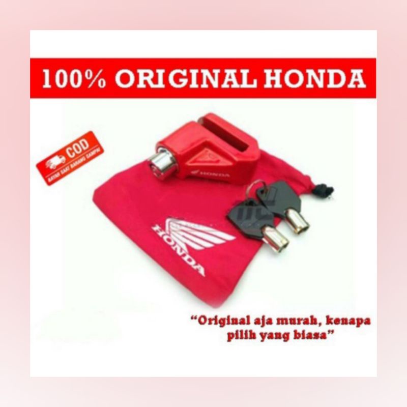 Kunci Gembok Motor Original Honda - Kunci Cakram pengaman Anti maling Gembok Cakram