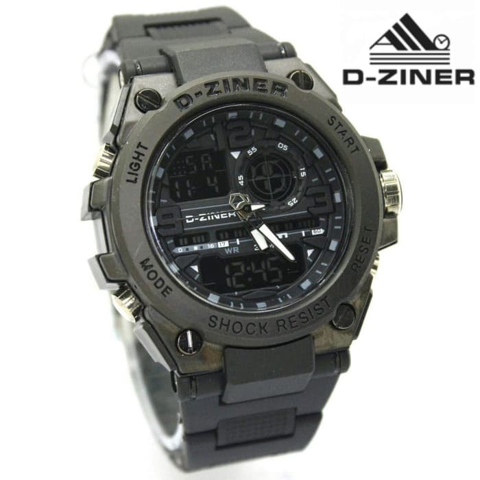 [ BISA COD ] JAM TANGAN PRIA D ZINER DZ8206 ORI RUBBER METAL ADA 5 WARNA ANALOG COWOK MURAH