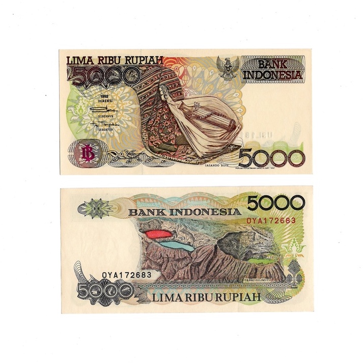 Uang kuno Indonesia 5000 Rupiah Emisi 1992