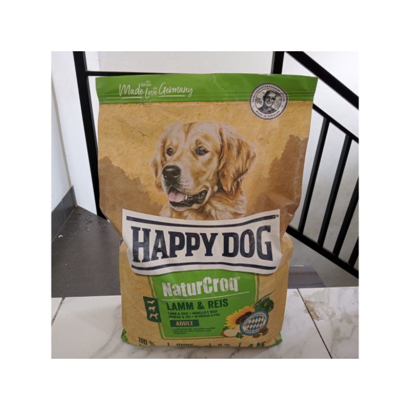 HAPPY DOG NATURCROQ Adult Lamb &amp; Reis 4kg | makanan anjing happy dog