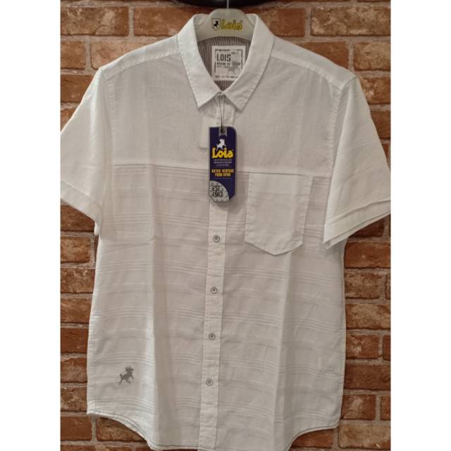 KLL035 OB KEMEJA LOIS ORIGINAL LENGAN PENDEK PUTIH
