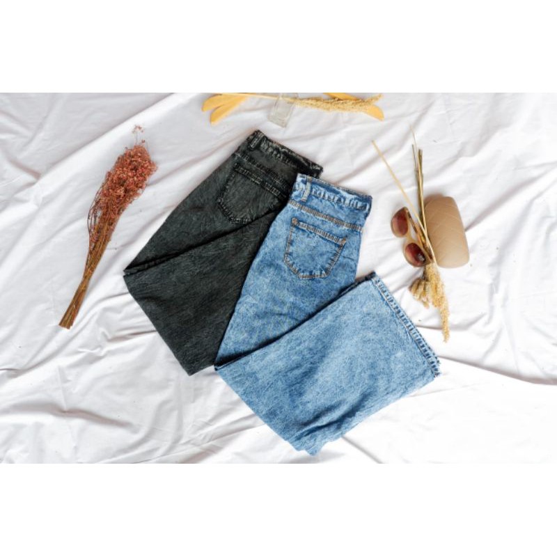 FREE BELT Highwaist Kulot Jeans Wanita / Kulot Jeans lipat / Kulot Jins / Kulot snow Murah