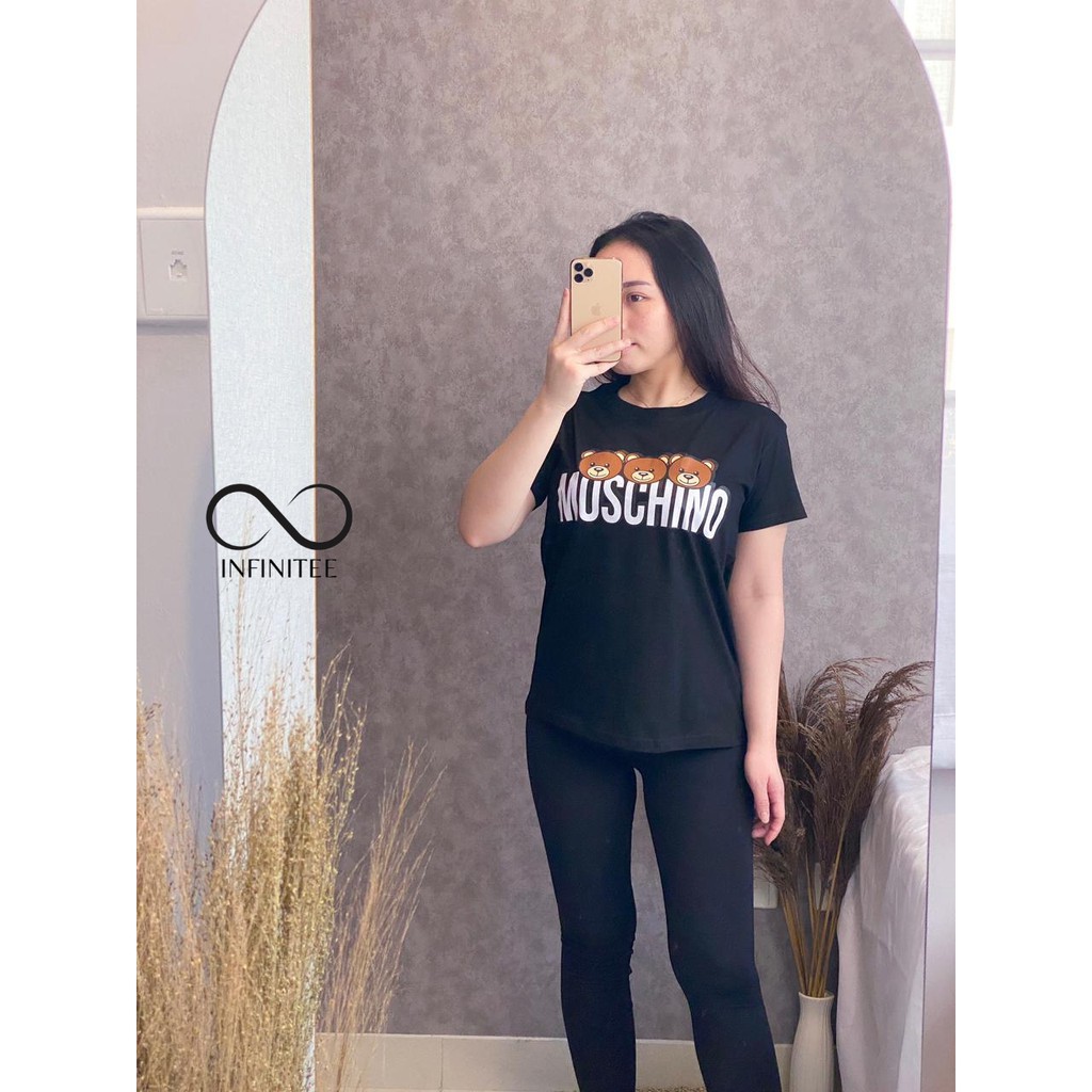 Atasan Wanita Lengan Pendek Kaos Motif Lucu Baju Cewek Bahan Cotton Combed 30s