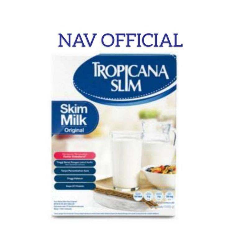

(PROMO M0S72) TROPICANA SLIM Non Fat Skim Milk Plain (Susu NFDM Original) 1Kg/1000gr ❂
