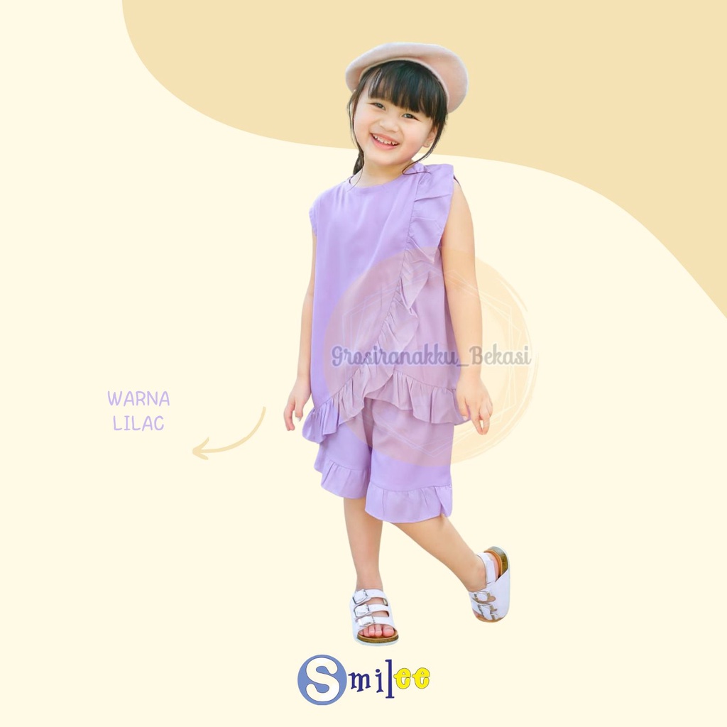 Setelan Anak Rayon  Gempita Smilee Mix Warna Size 1-5 Th