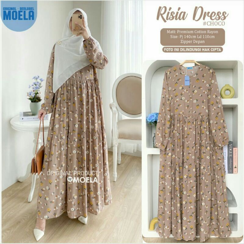 RISIA,KINES,SINA ,SADA,REIS,GLADY,BIUSA,SYENA Midi Dress Ori by Moela❤]r