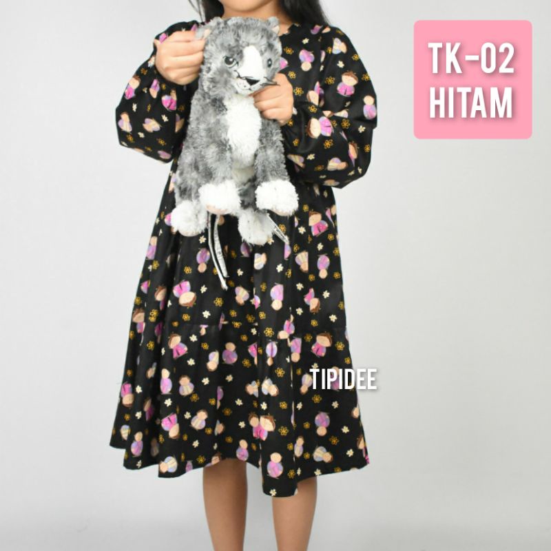 TIPIDEE - Dress Tunik Anak Katun Jepang 2-12 Tahun