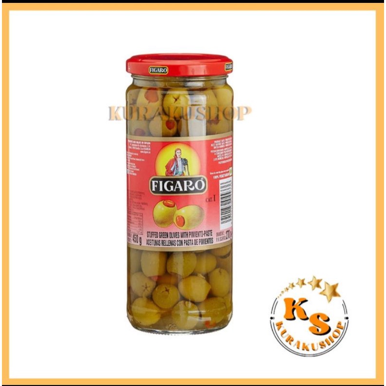 

FIGARO STUFFED GREEN OLIVES 450G (BUAH ZAITUN)