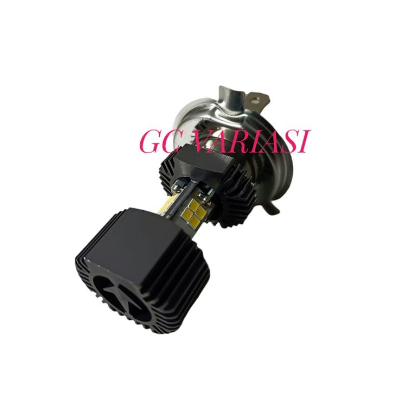 1Thousand Lampu depan H4 LED 4sisi Hi Lo cahaya putih AC DC Lampu