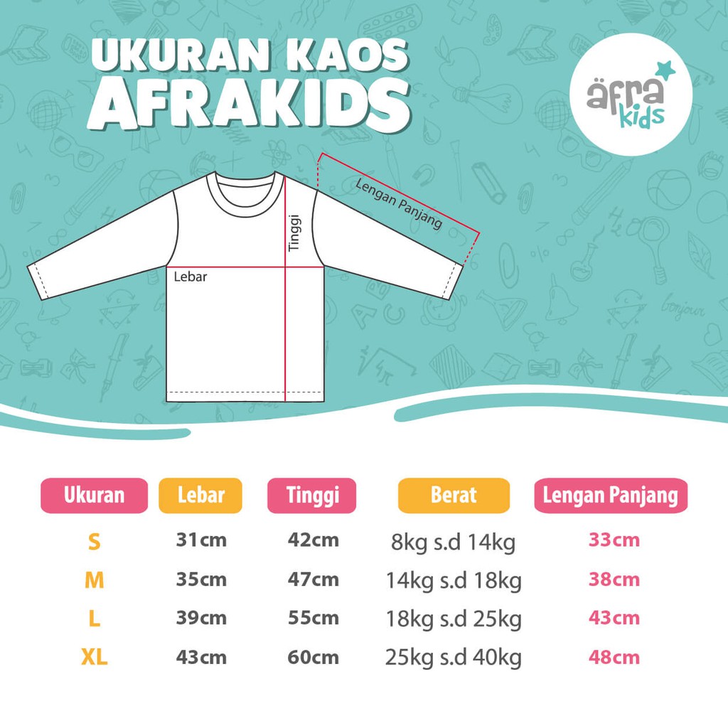 Kaos Anak Muslim Afrakids AFRA - AF217 Robbi Zidna Ilma Warzuqni Fahma