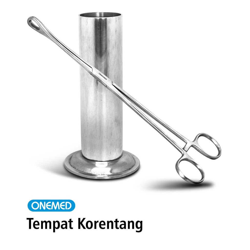 Korentang Set (Tempat Korentang + Korentang) Stainless Steel OneMed