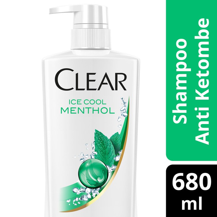 CLEAR SHAMPOO ANTI KETOMBE ICE COOL MENTHOL 680ML Unilever