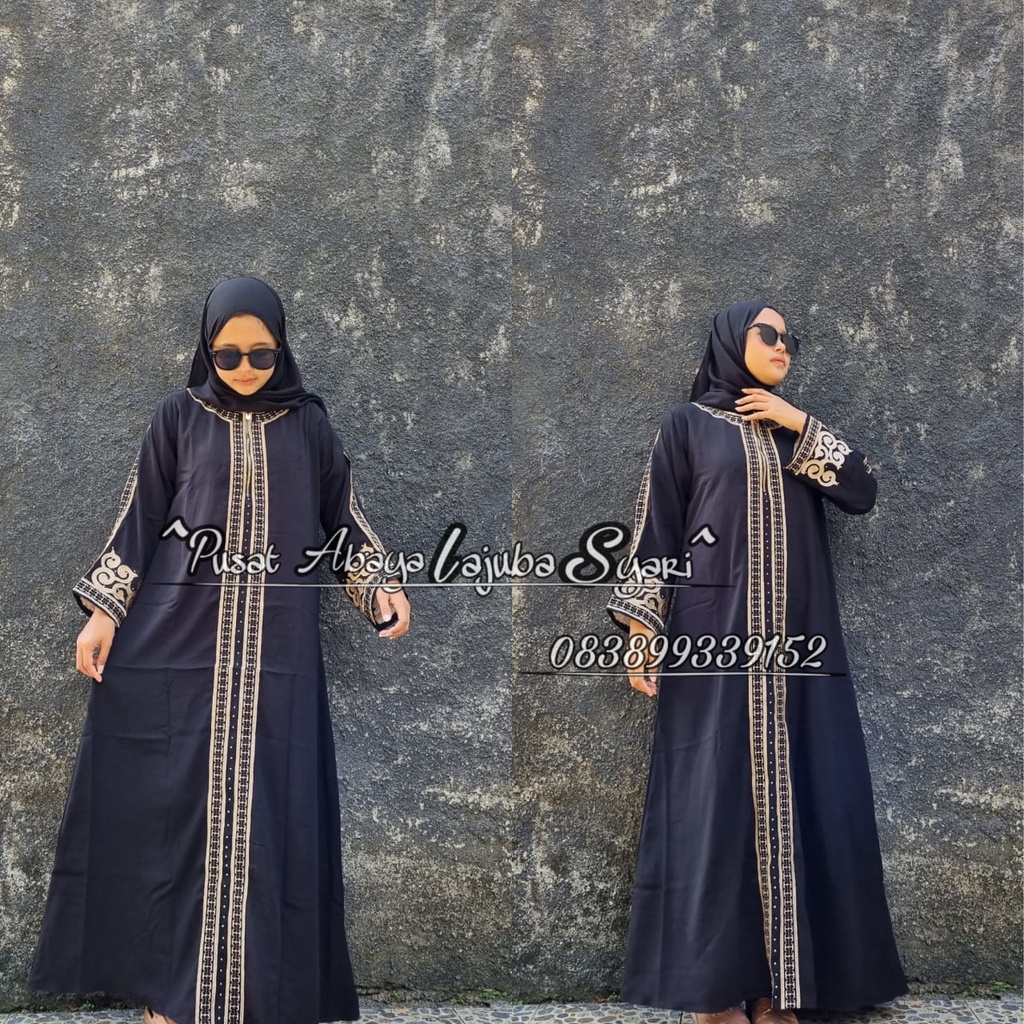 Abaya arab terbaru-gamis hitam remaja kekinian - fhasion muslimah terbaru-dress remaja kekinian-dress muslimah terbaru-fatimah army-gamis remaja terbaru-busana muslimah remaja kekinian-BORDIR MAUDY(BR77)