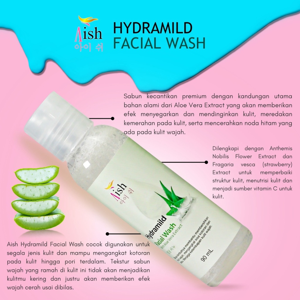 AISH SKINCARE  - FACIAL WASH / AISH SERUM KOREA / TONER / DAY&NIGHT CREAM - 100% Original-2