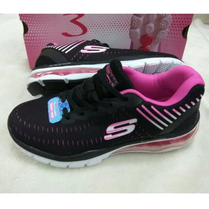 Super Murah Sepatu Skechers Wanita / Skecher / Skechers Skech-Air Women Black