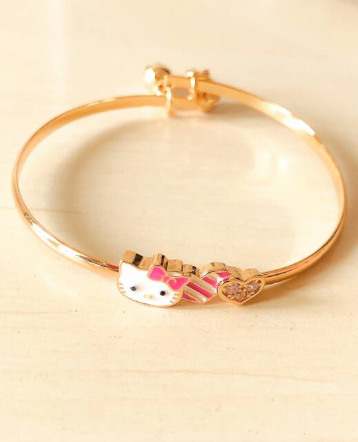 Gelang Anak Kitty Love Gold Plat Xuping