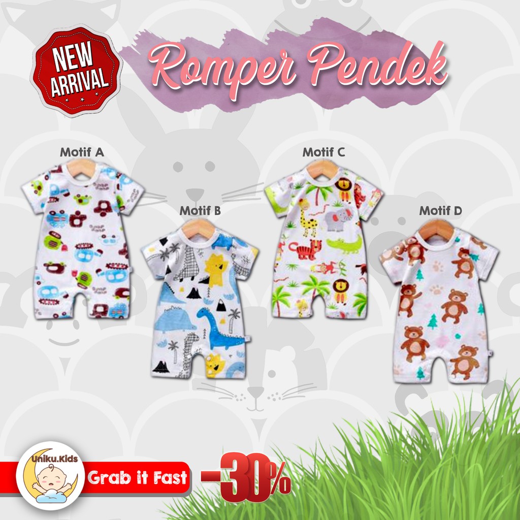 Baju Bayi / Jumper Bayi / Romper Bayi Tangan Pendek 04