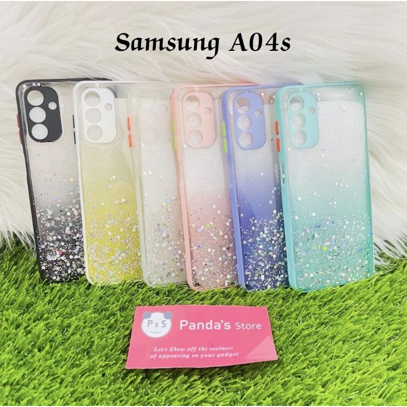 Glitter Case Samsung A04s Funny Color Dengan Pelindung Kamera (PsS)